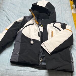 Obermeyer Black and Gray Jacket with Orange Detail